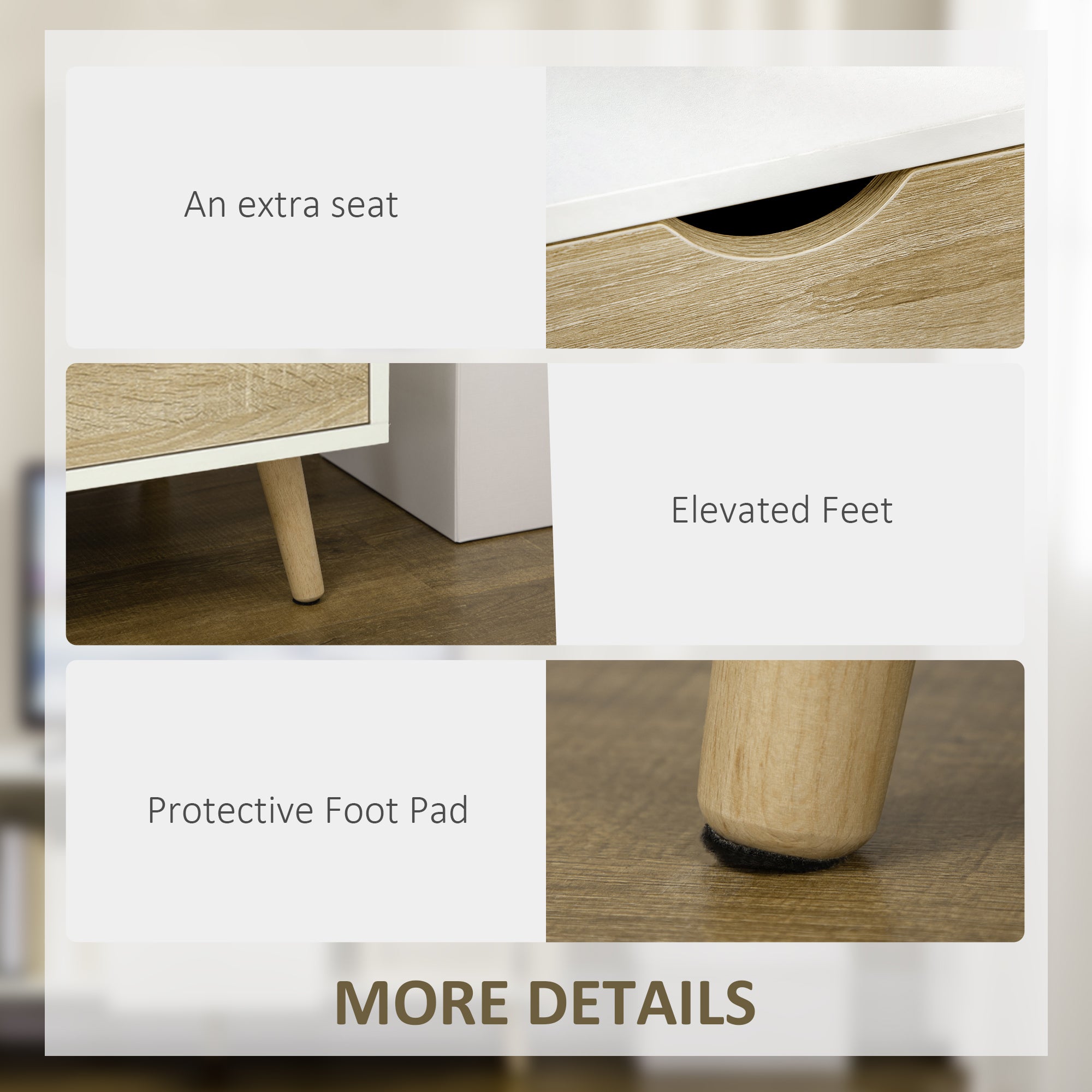 Kozy TV Unit Cabinet for TVs up to 50 Inches, TV Stand with Storage Cabinets and Drawer for Living Room and Bedroom, Natural