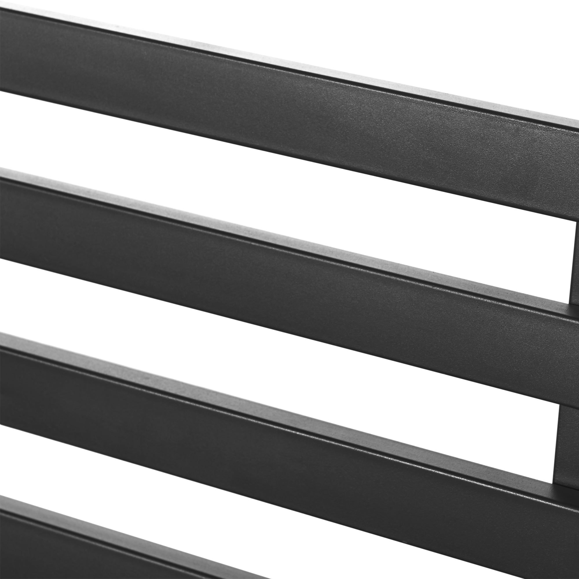 Kozy Stylish 2 Seater Metal Garden Porch Chair Bench Stable Patio Outdoor Park Metal Bench - Black