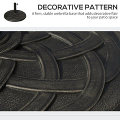 Kozy 19KG Resin Umbrella Base Garden Parasol Base Stand Round Sun Shade Holder Suitable For Pole Between 38mm to 48mm