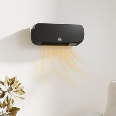 Kozy - 2000W Wall Mounted Ceramic Space Heater, 10-49°C Temperature, Black