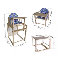 HOMCOM 50Lx44Wx88H cm Baby Dinning Feeding Highchair