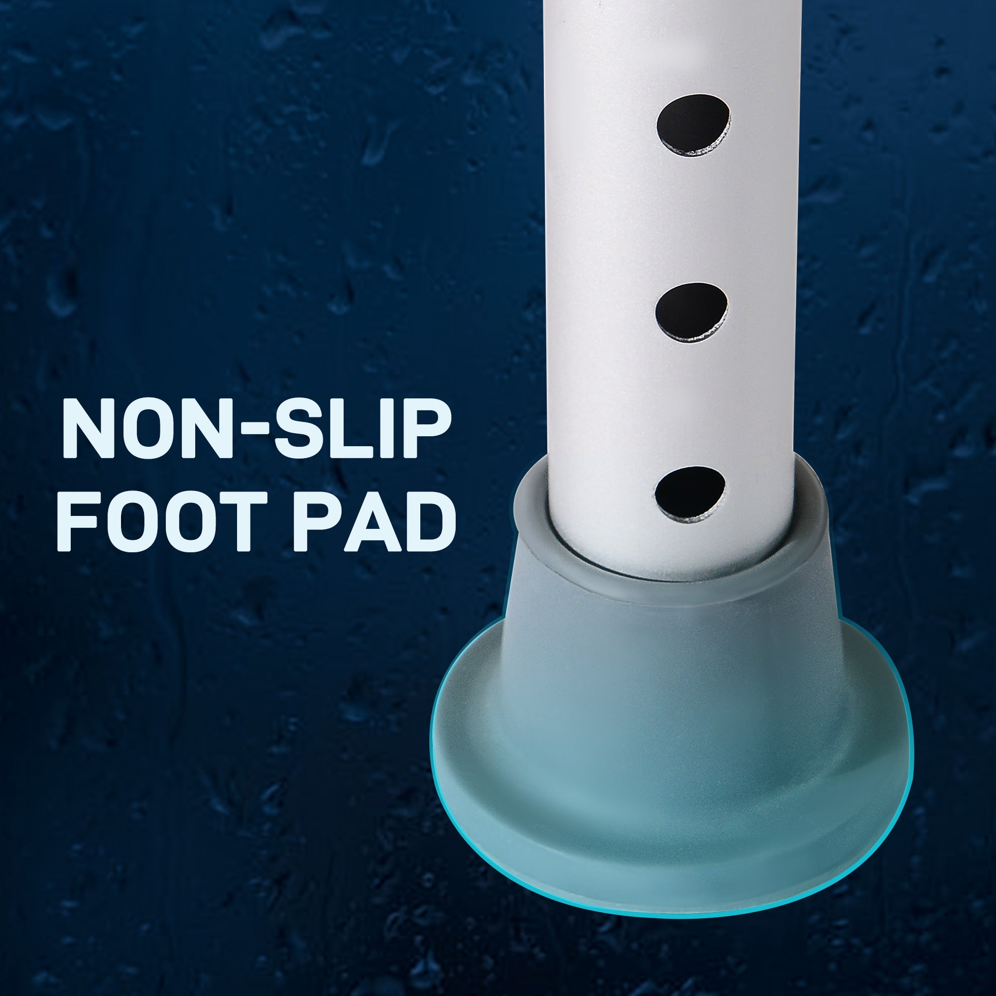 Kozy Shower Chair, Height Adjustable Aluminium Shower Stool with Non-Slip Feet for Disabled, Elderly, White