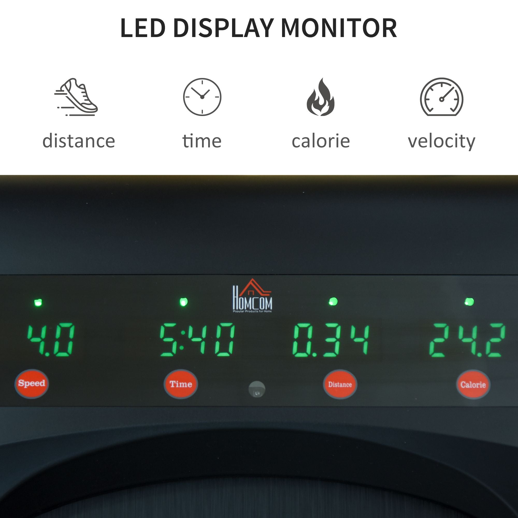 Kozy Foldable Walking Machine Treadmill 1-6km/h with LED Display & Remote Control Exercise Fitness for Home Office