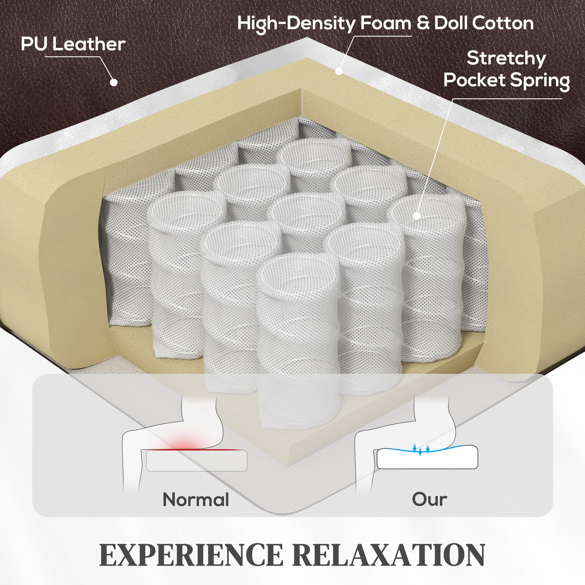 Kozy - Power Lift Recliner Chair with Vibration Massage, Heat, USB - Brown