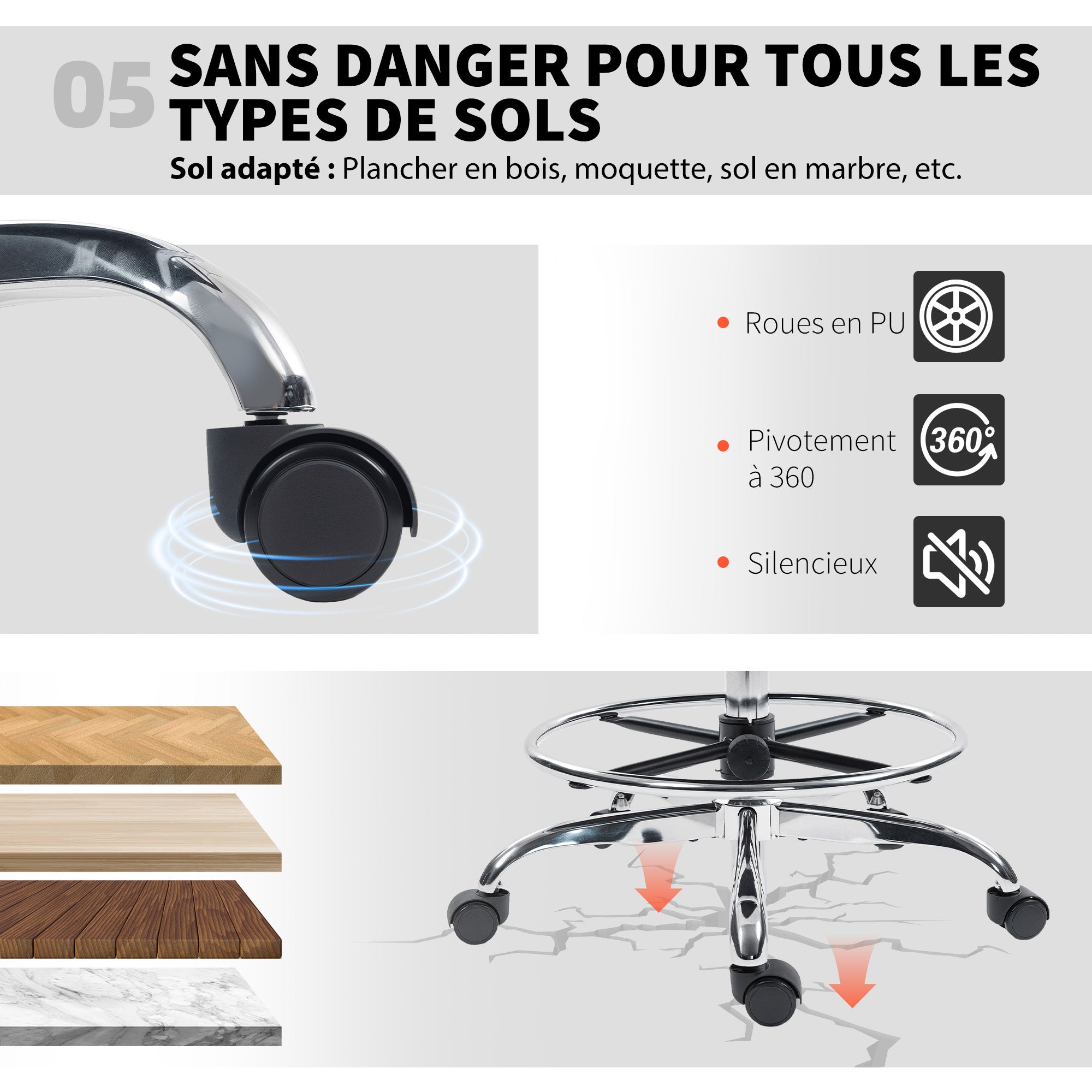 Kozy Draughtsman Chair, with Adjustable Lumbar - Charcoal Grey