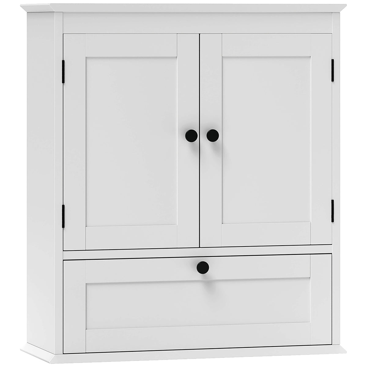 Kozy - Bathroom Wall Cabinet with Adjustable Shelf and Recessed Doors, White