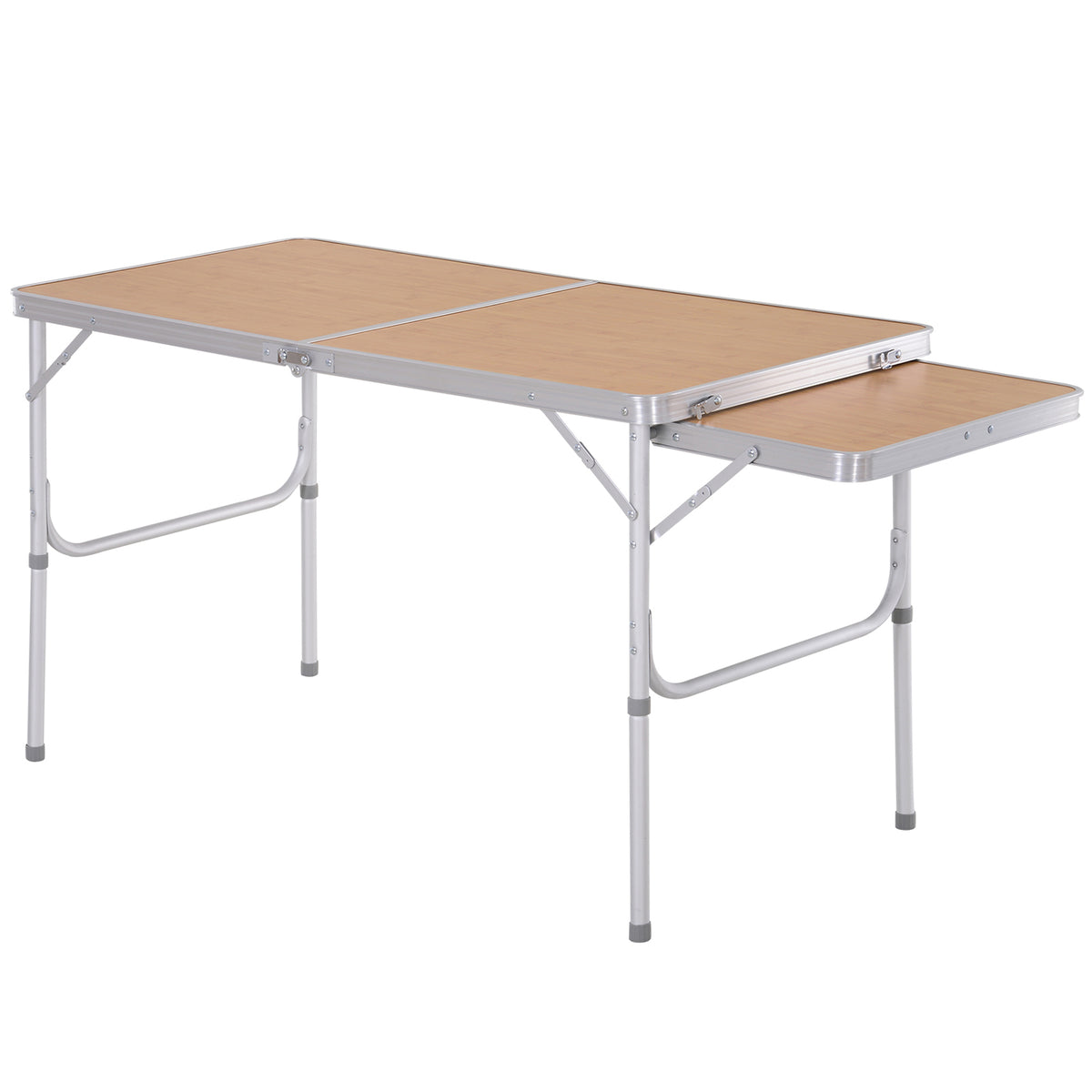 Kozy Aluminium MDF-Top 4ft Folding Portable Outdoor Table Silver
