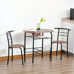 HOMCOM MDF 2 Person Dining Table Set 2