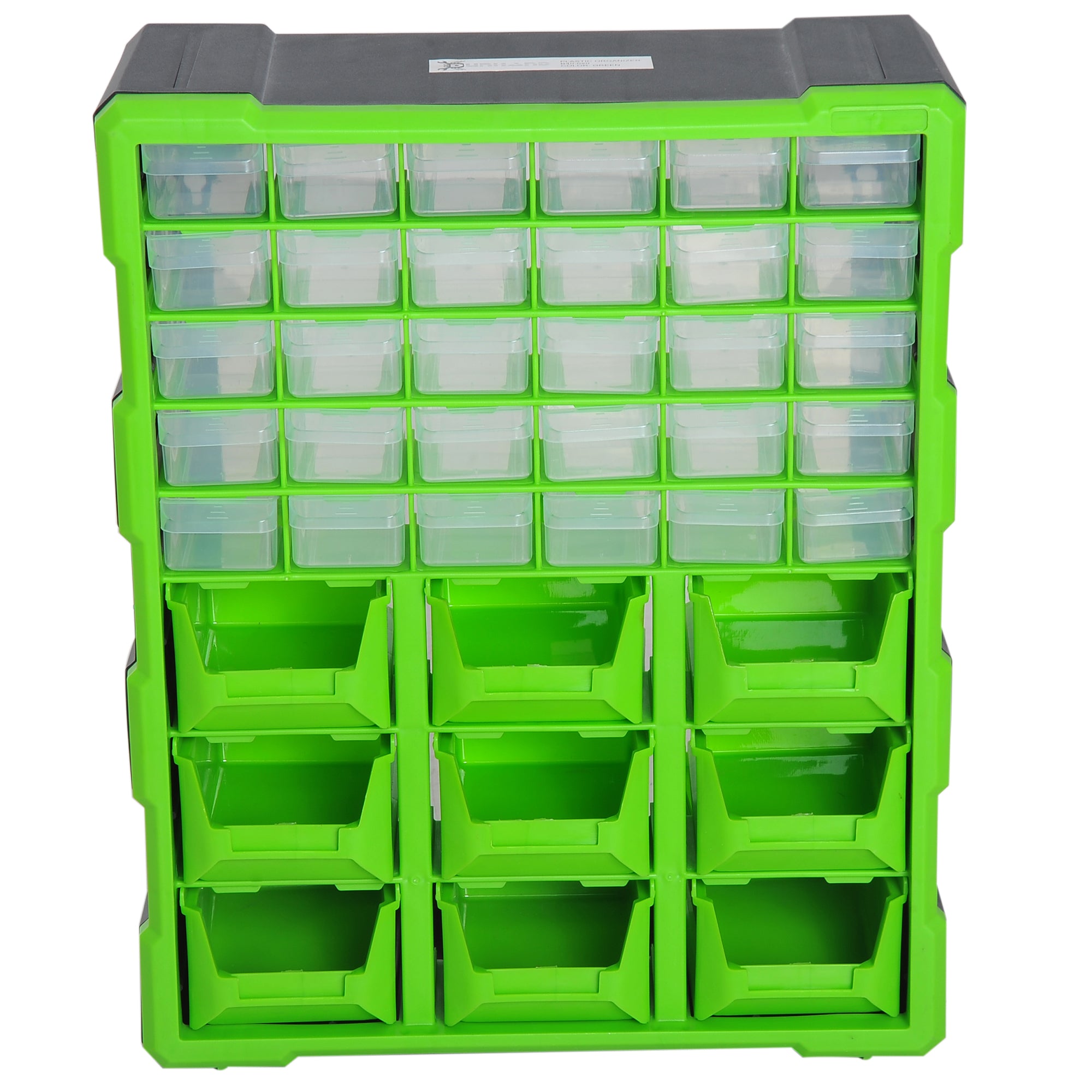 Kozy Plastic 39 Drawer Parts Organiser Wall Mount Storage Cabinet Garage Small Nuts Bolts Tool Clear
