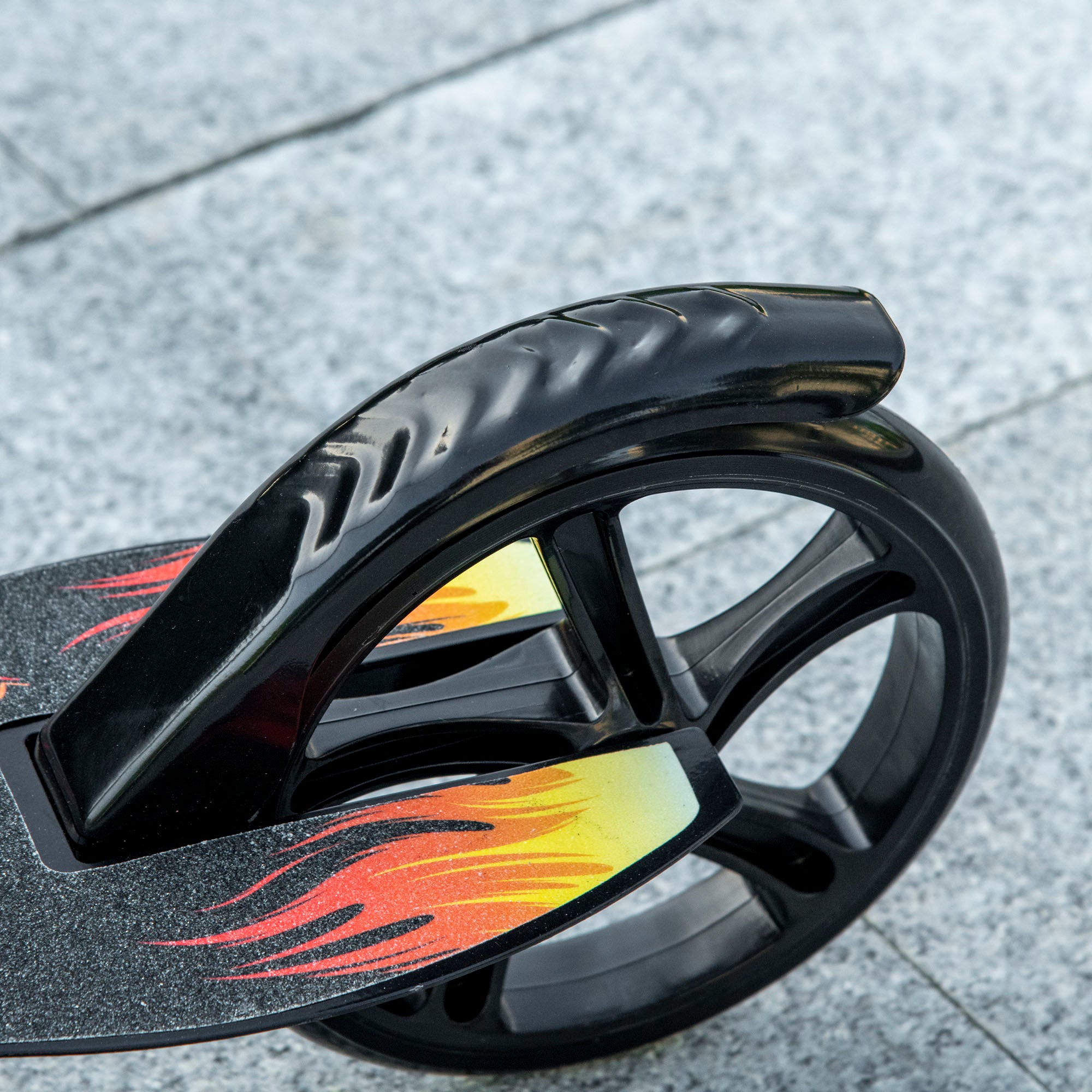 Kozy Kids Foldable Kick Scooter w/ Adjustable Height, Break, Big Wheels, for Ages 7-14 Years - Black