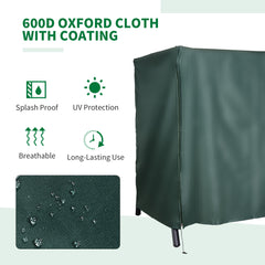 Outsunny Swing Chair Cover Waterproof Oxford Polyester, 164cm Height, Garden Furniture Protection, Green