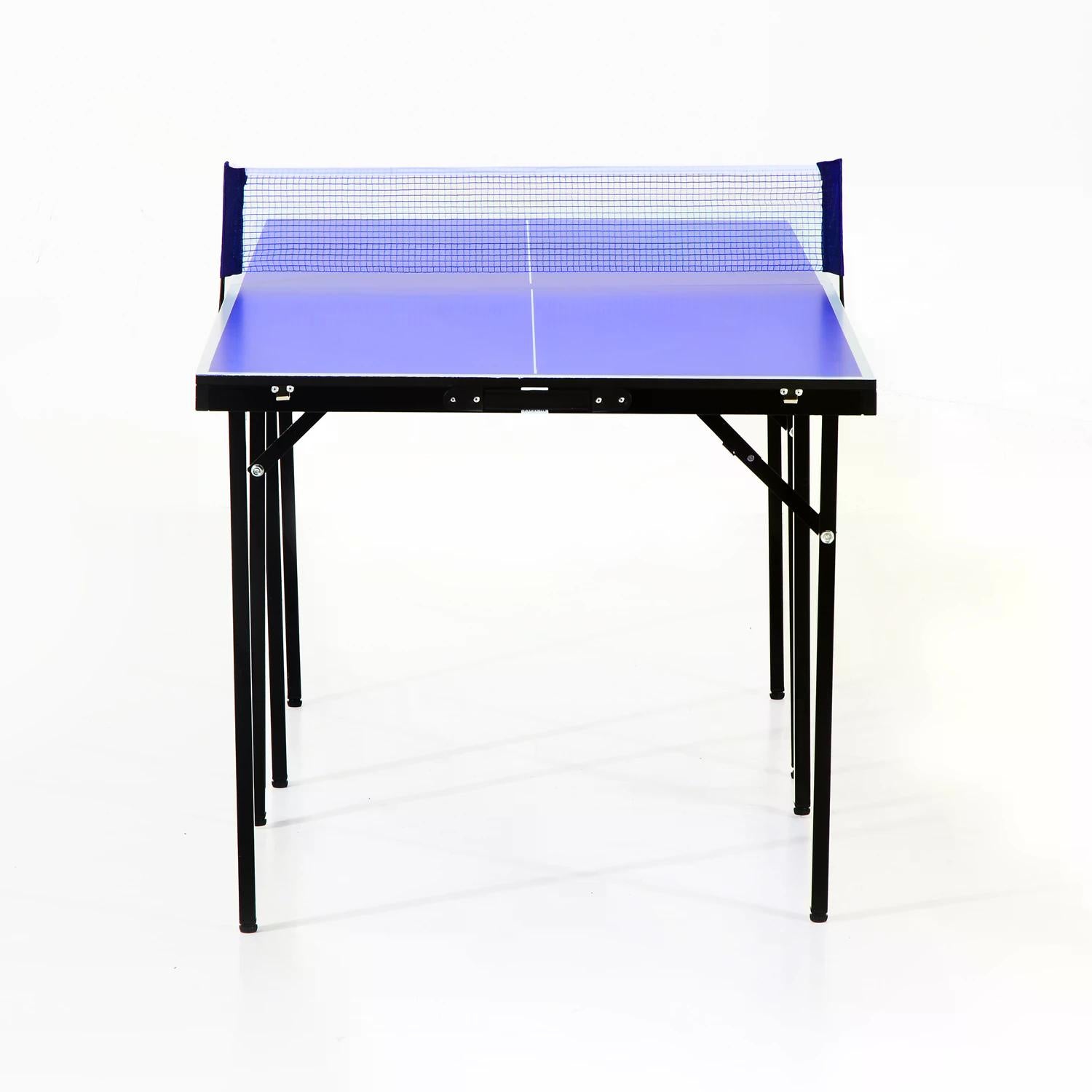 HOMCOM Folding Mini Compact Table Tennis Top Ping Pong Table Set Professional Net Games Sports Training Play Blue