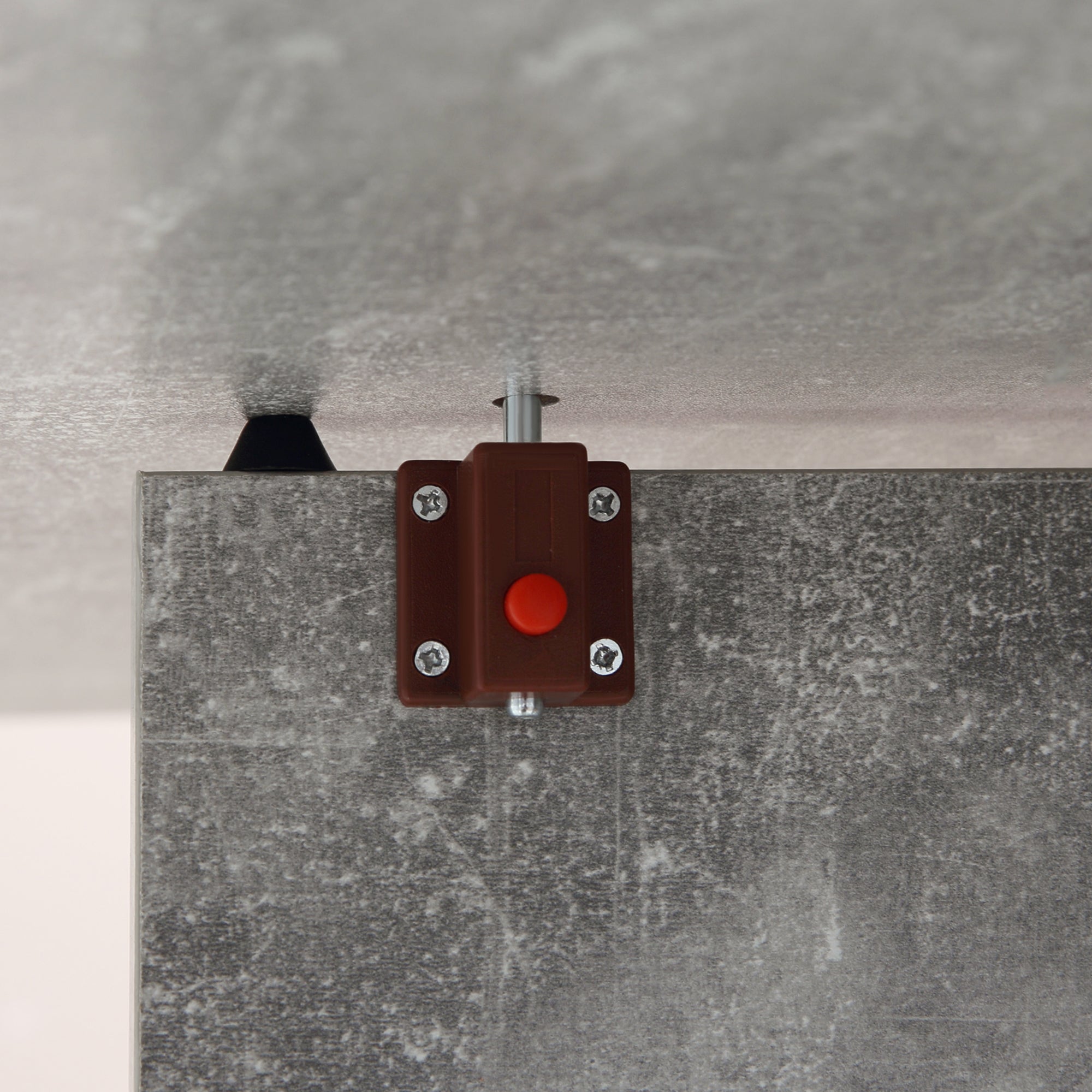 Kozy Folding Dining Table, Drop Leaf Table with 2-Tier Shelves, Rolling Casters, for Small Spaces, Kitchen, Cement Grey