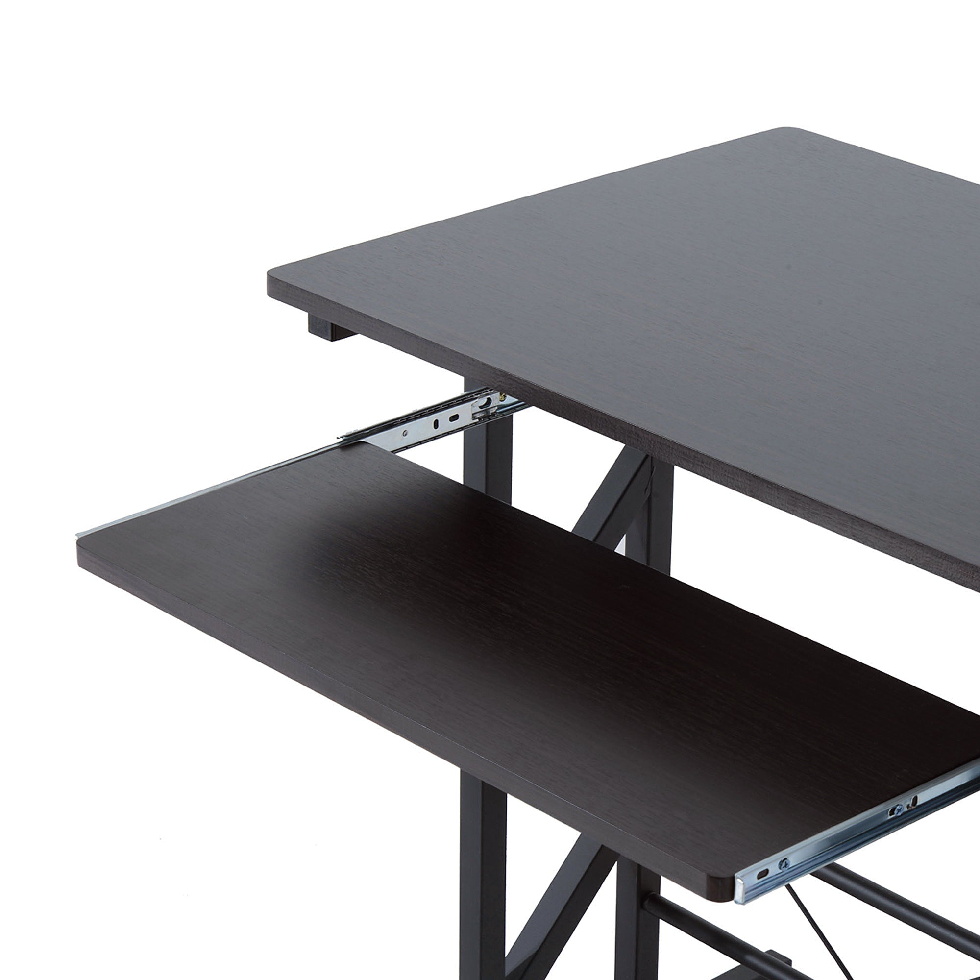 HOMCOM Wooden Computer Desk with Display Shelf, Executive PC Workstation for Home Office, Brown | Aosom UK