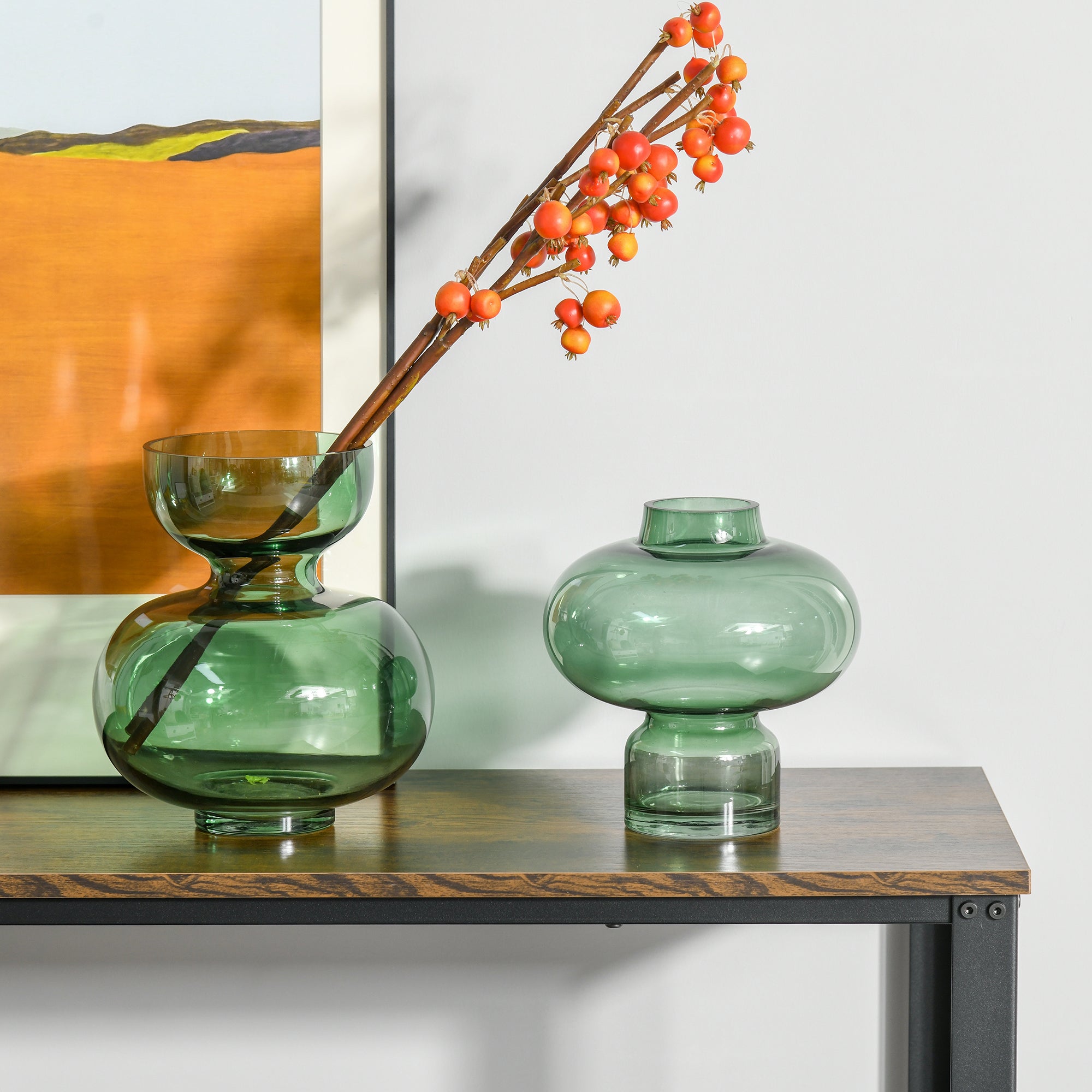 Kozy Industrial Console Table，Entryway Table w/Bottom Mesh Shelf Metal Frame Vintage Sofa Table for Hallway, Living Room, Rustic Brown