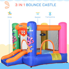 Kozy Bouncy Castle Inflatable Basket Trampoline Slide Monster Design 180 x 250 x 175 (CM)