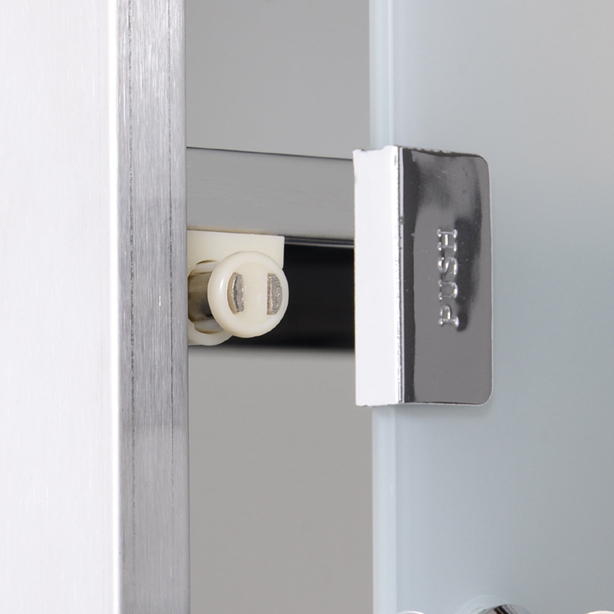 Kozy Stainless Steel wall mounted Medicine Cabinet with 2 Shelves + Security Glass Door Lockable 48 cm(H)