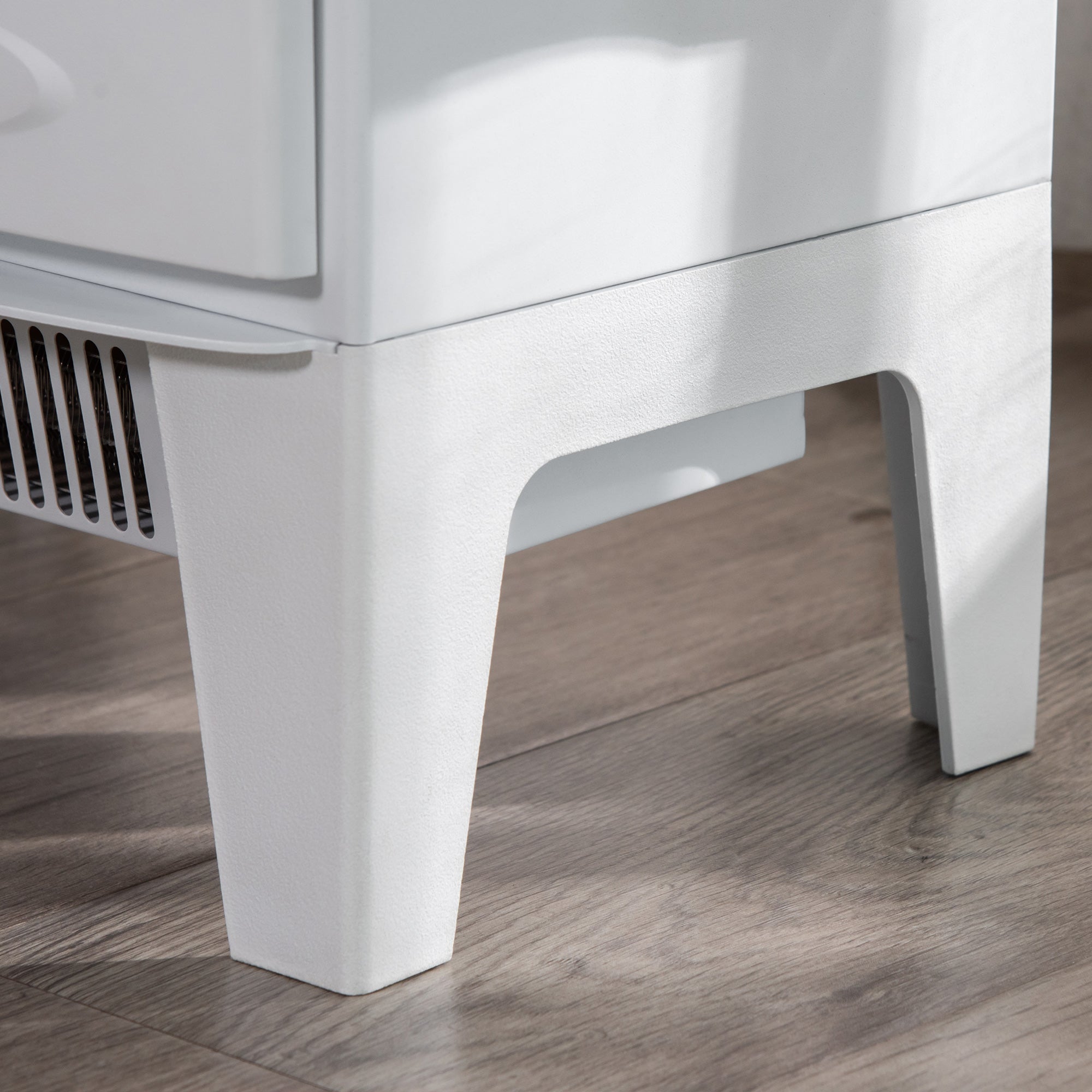 Kozy - Electric Fireplace Stove, Free standing Fireplace Heater with Realistic LED Flame Effect, Overheat Safety Protection, 900W/1800W, White