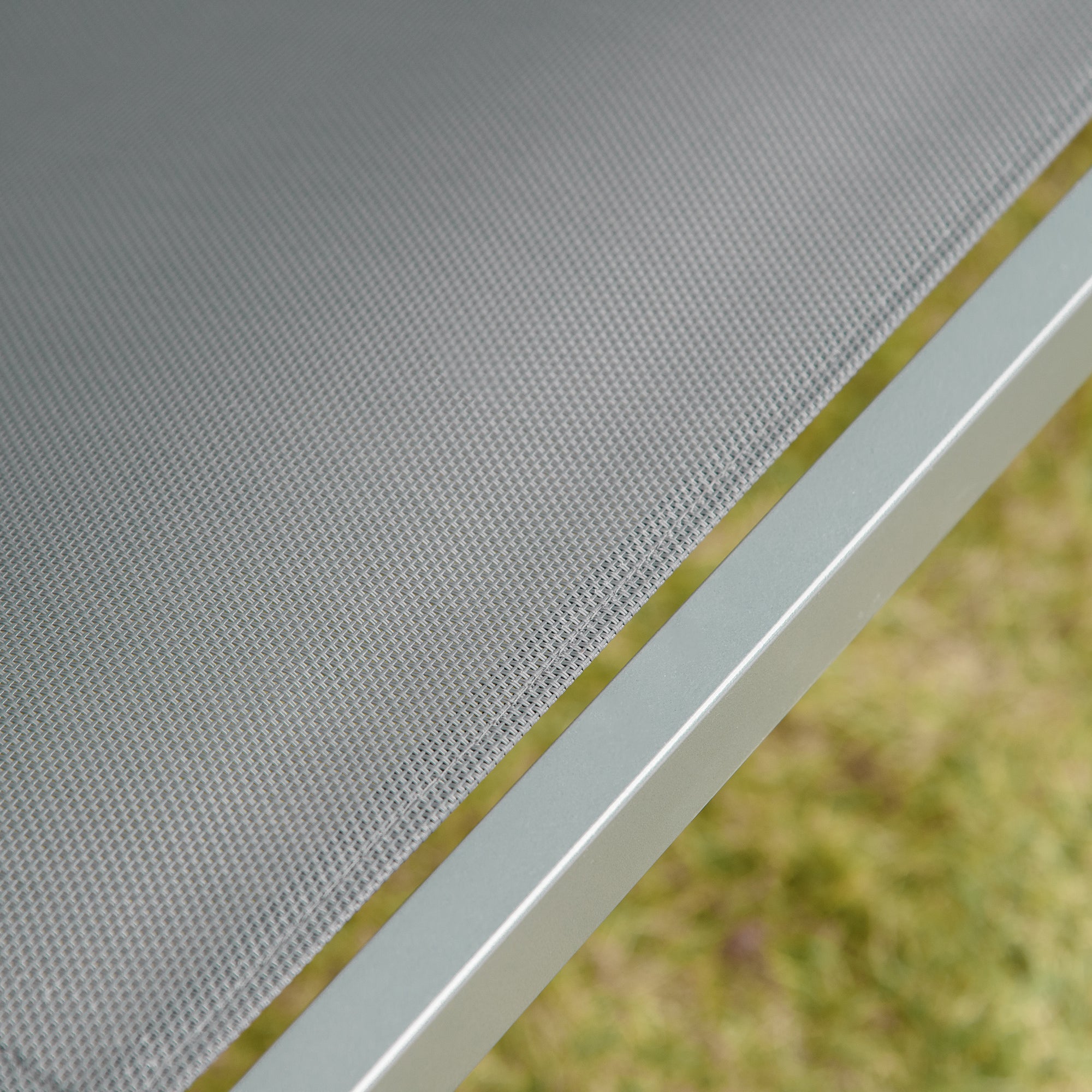 Kozy Three Person Steel Outdoor Porch Swing Chair Bench w/ Canopy Cover Grey