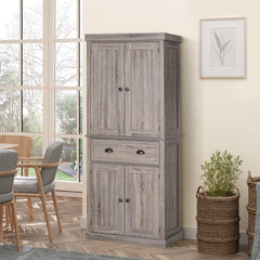 HOMCOM Traditional Colonial Freestanding Kitchen Cupboard Storage Cabinet