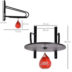 Kozy Wall-mounted Punching Ball Height Adjustable Hanging Speedball Platform Set Frame Stand Boxing Sports