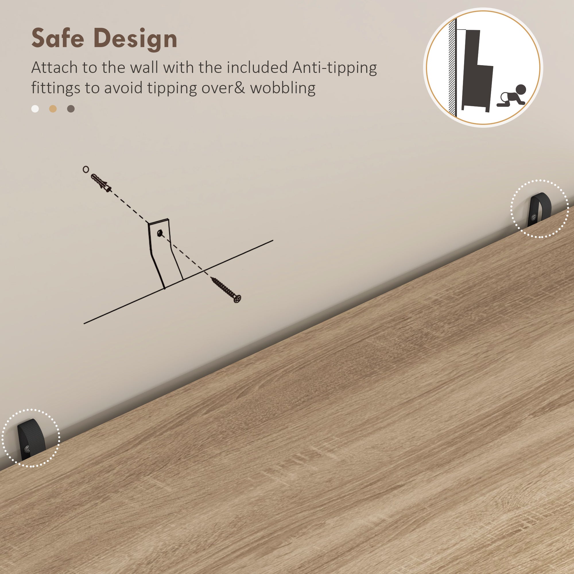 Kozy 172cm Kitchen Cupboard, Freestanding Storage Cabinet with Doors and Shelves, Modern 2-Door Kitchen Pantry Cupboard for Dining Room, White