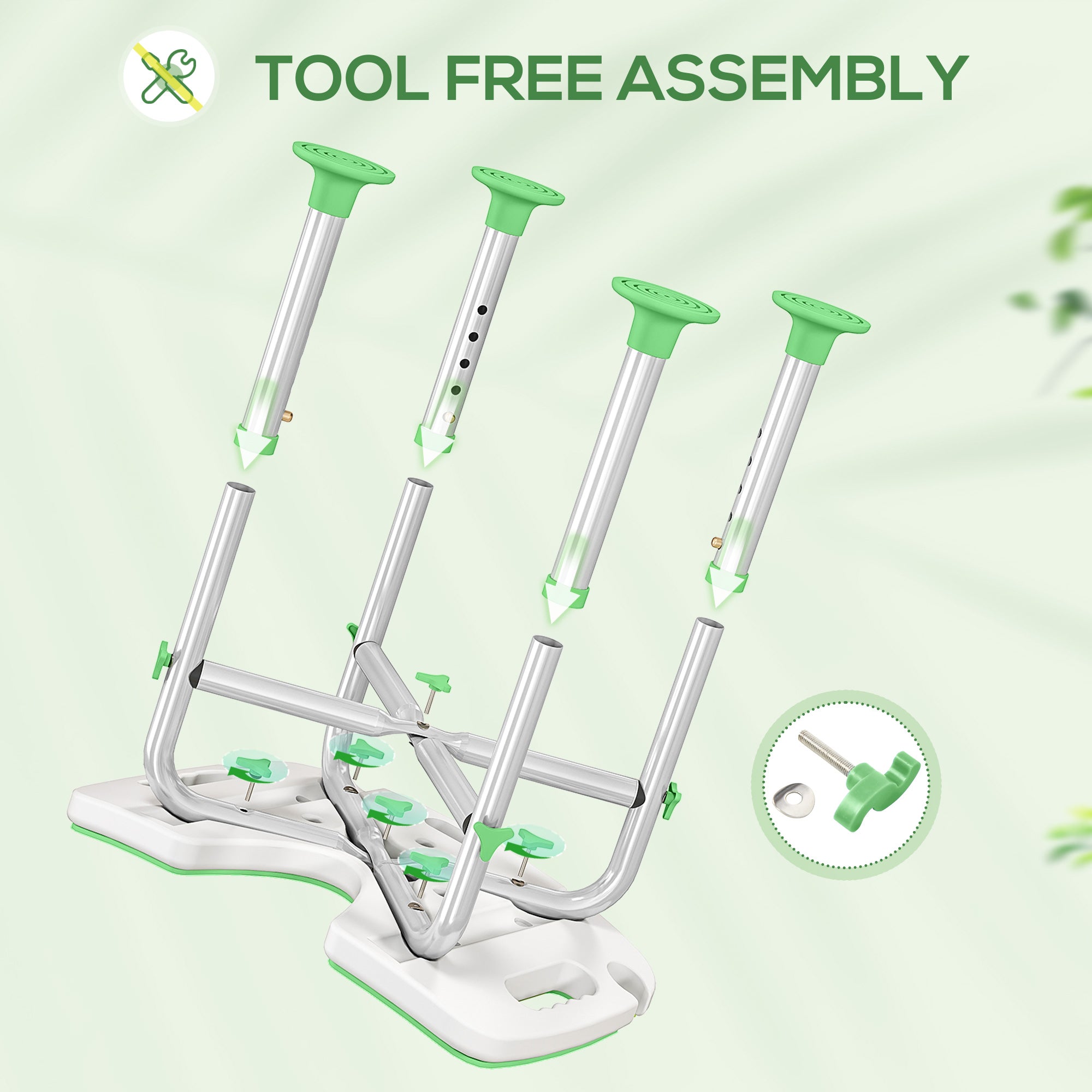 Kozy - 39-51.5cm 'U' Seat Padded Shower Stool - Green