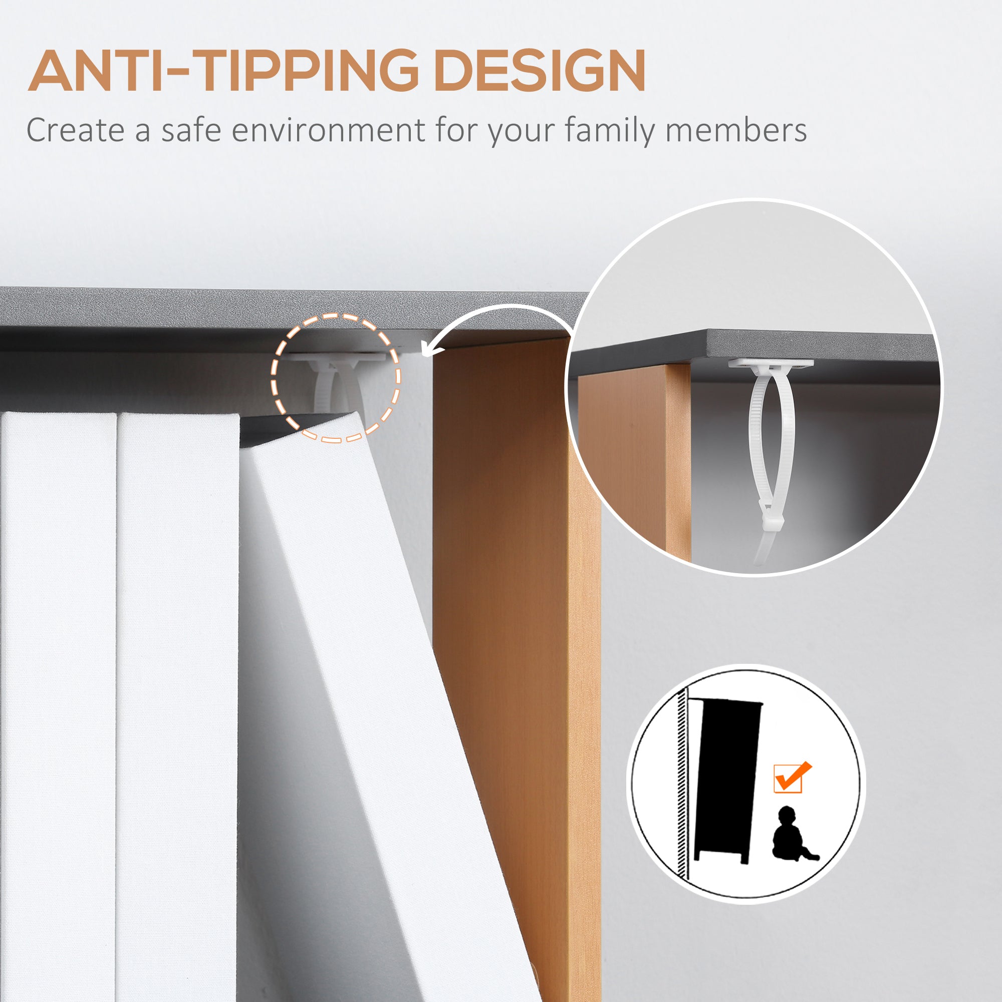 Kozy Modern 5-Tier Bookshelf, Freestanding Bookcase Storage Shelving for Living Room Home Office Study, Brown and Dark Grey