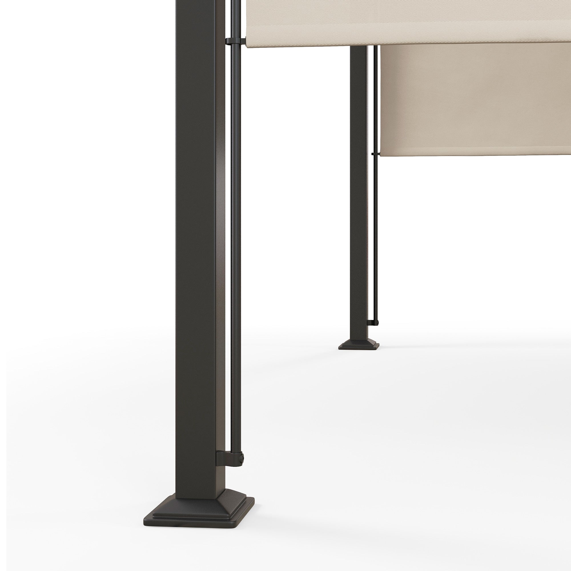 Kozy 3 x 3(m) Outdoor Pergola, Garden Pergola Gazebo with Adjustable Canopy, Grey