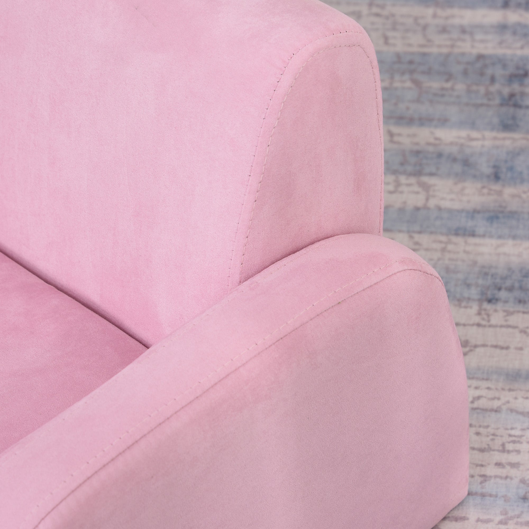 HOMCOM Kids 2 In 1 Armchair Sofa Bed, Fold Out, Padded Wood Frame, Bedroom Furniture, Pink | Aosom UK