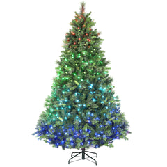 Kozy - 7.5ft Carolina Pine Christmas Tree with Colourful DIY Synchronized LED Lights and Remote