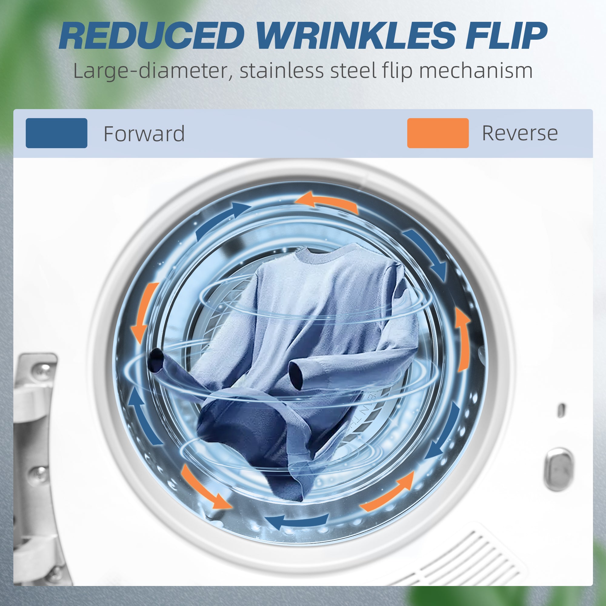 Kozy 4kg Vented Tumble Dryer, 800W Compact Freestanding Front Tumble Dryer with 5 Drying Mode, Smart Sensor, Timer and Stainless Steel Tub, Wall-Mounted Portable Small Clothes Drying Machine, White