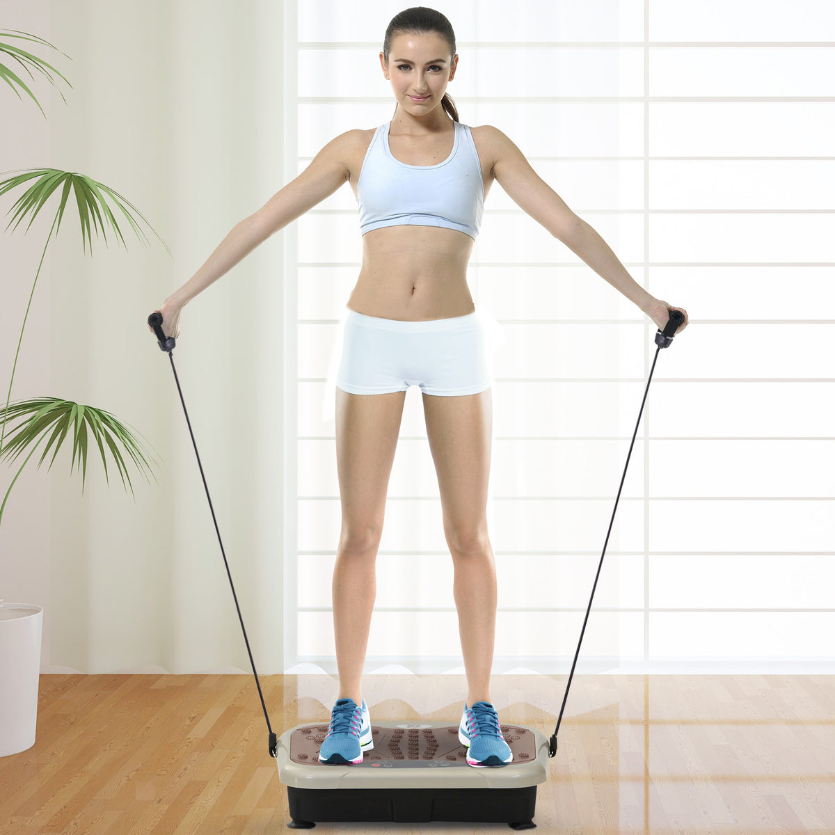 HOMCOM Vibration Plate Machine, 54L x 33W x 14Hcm