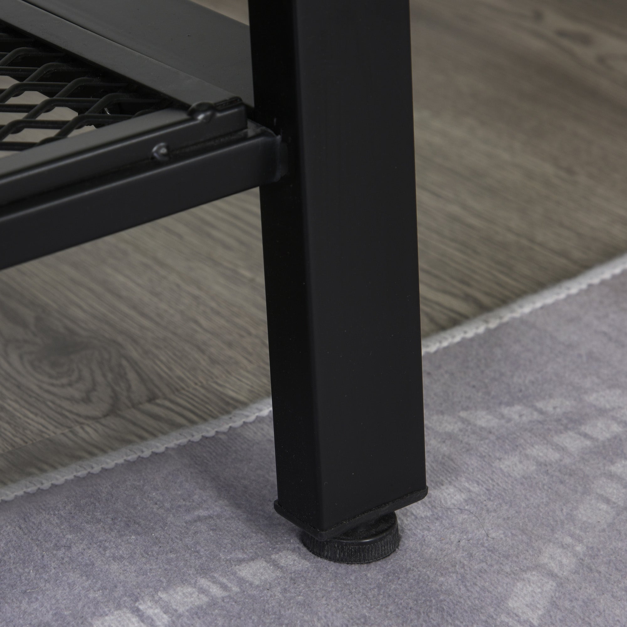 Kozy TV Stand Cabinet, Industrial TV Unit for TVs up to 45", 100cm TV Cabinet with 2 Open Compartments and Mesh Bottom Shelf for Living Room, Rustic Brown