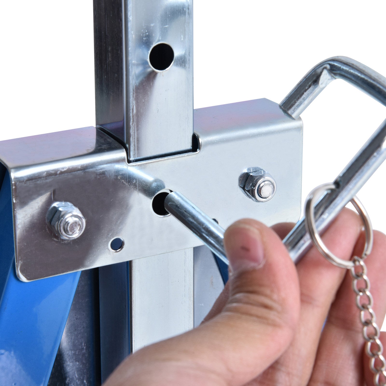 Kozy Set of 2 Adjustable Telescopic Builders Trestle, DIY Steel Work Bench Carpenter, Folding Saw Horse Tools Blue