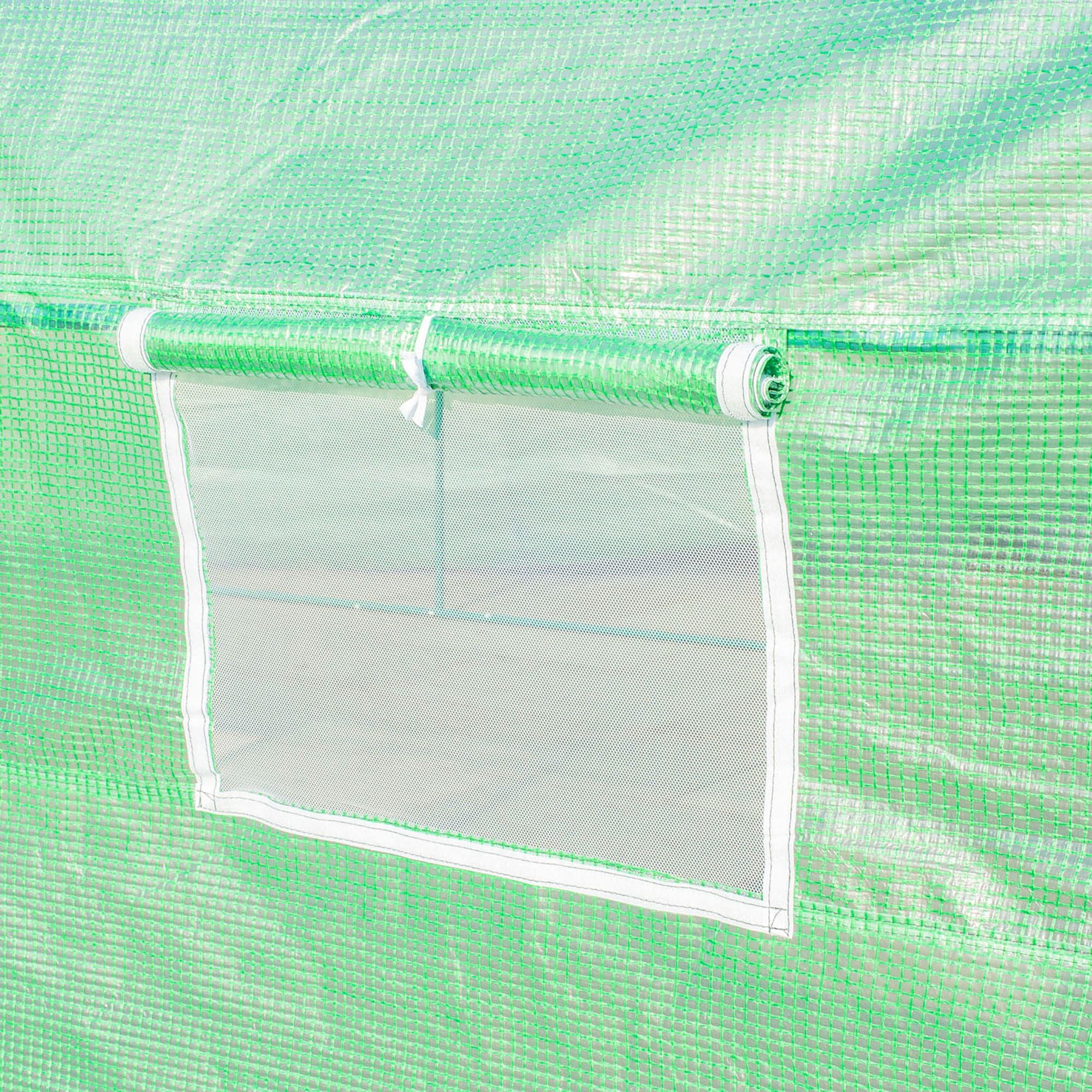 Kozy Polytunnel Greenhouse with Windows and Door, Walk in Greenhouse for Garden, Backyard (6 x 3 M)