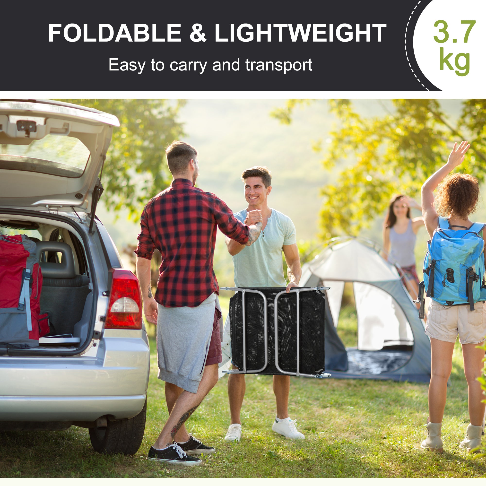 Kozy Outdoor Foldable Sun Lounger, Adjustable Backrest Garden Recliner Sun Lounger Chair with Headrest Pillow, Black