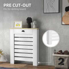 Kozy - 95.5H x 78Wcm Radiator Cover, with Drawer - White