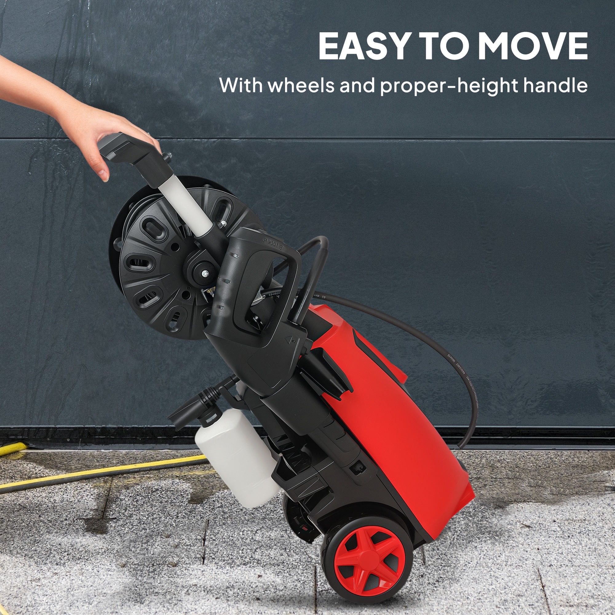 Kozy 150-Bar Pressure Washer, with Accessories - Red/Black