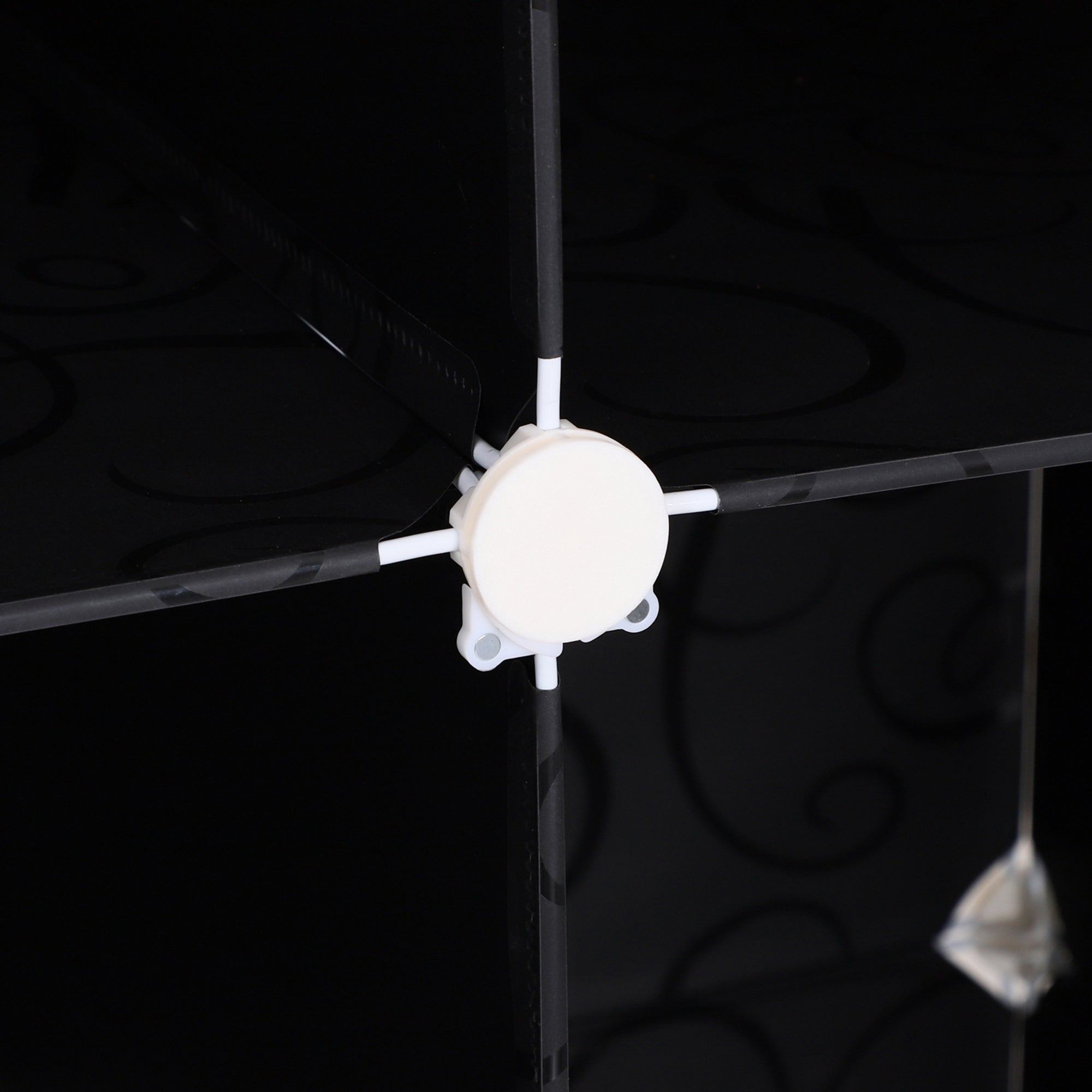 Kozy Portable Wardrobe for Bedroom, 12 Cube Closet with 2 Hanging Rails, Modular Storage Cabinet, Plastic Armoire for Space Saving, White and Black