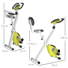 HOMCOM Folding Exercise Bike, Foldable 8