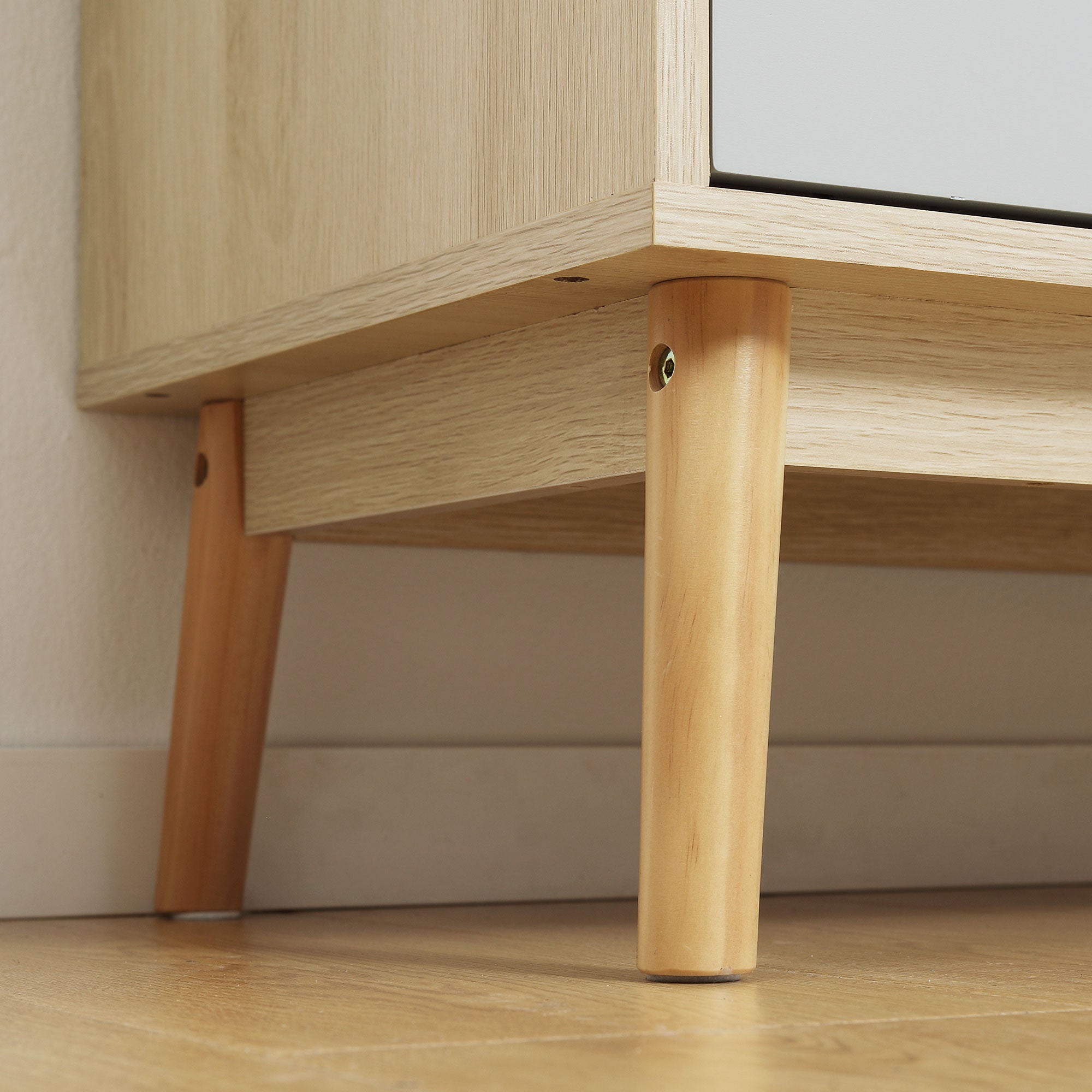 Kozy Sideboard, Kitchen Storage Cabinet with Drawers and Door Cupboards for Dining Room, Living Room, Entryway,100W x 40D x 79.5Hcm, Multicoloured