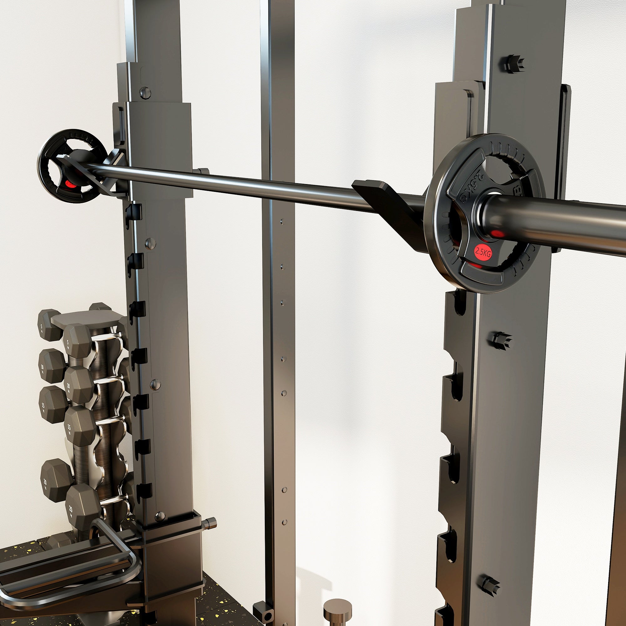 Kozy Olympic Weight Plates, 2"/5cm Weight Disc Pair with Tri-Grips, 2 x 2.5kg Dumbbell Plates for Weightlifting and Strength Training Home Gym Fitness Workout, Black