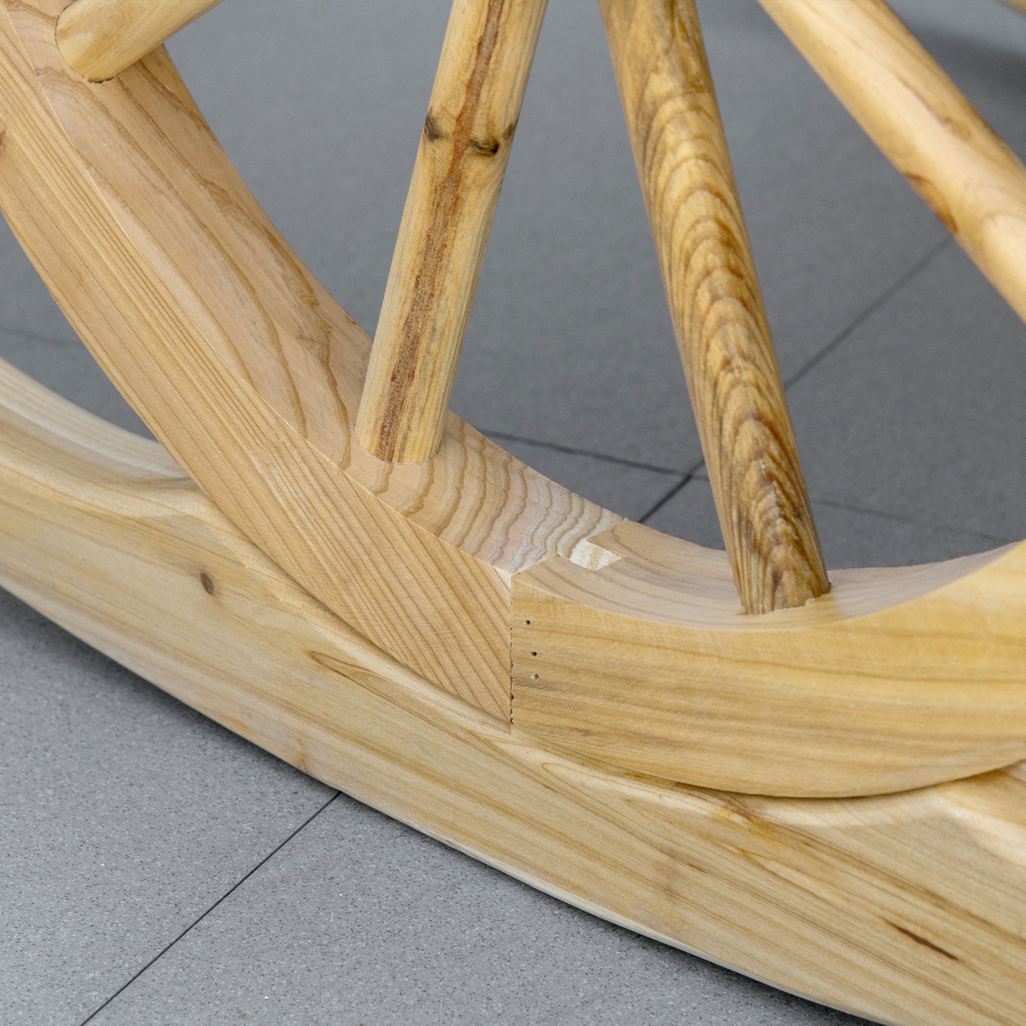 Kozy Wooden Adirondack Rocking Chair Reclining Armchair Outdoor Garden Furniture Patio Porch Rocker - Natural