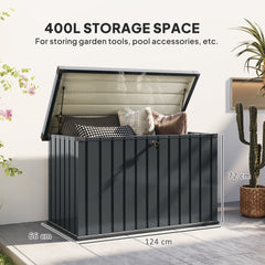Kozy - 400L Galvanised Steel Garden Storage Box