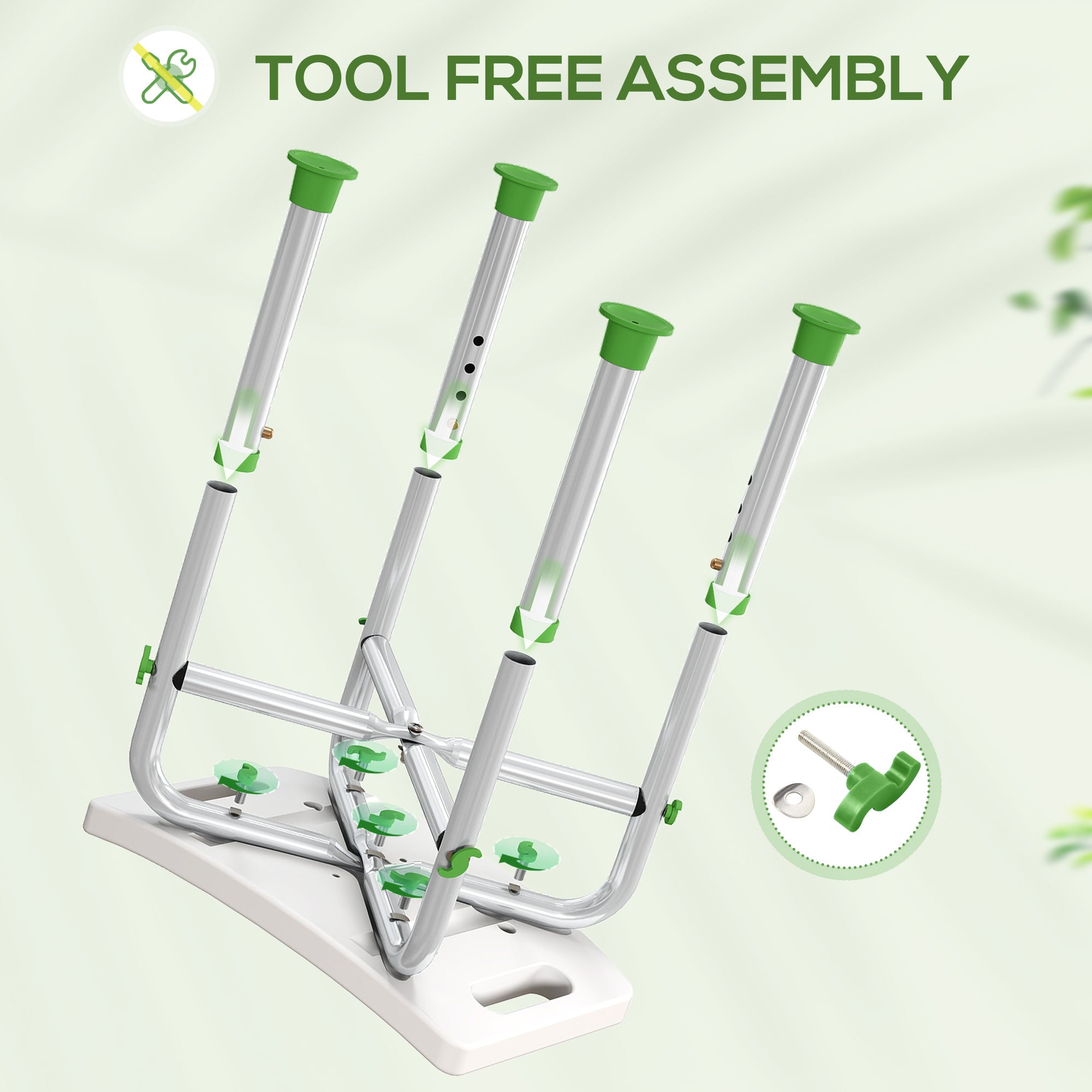 Kozy - 44-51.5cm Aluminium Frame Shower/Bath Stool - Green