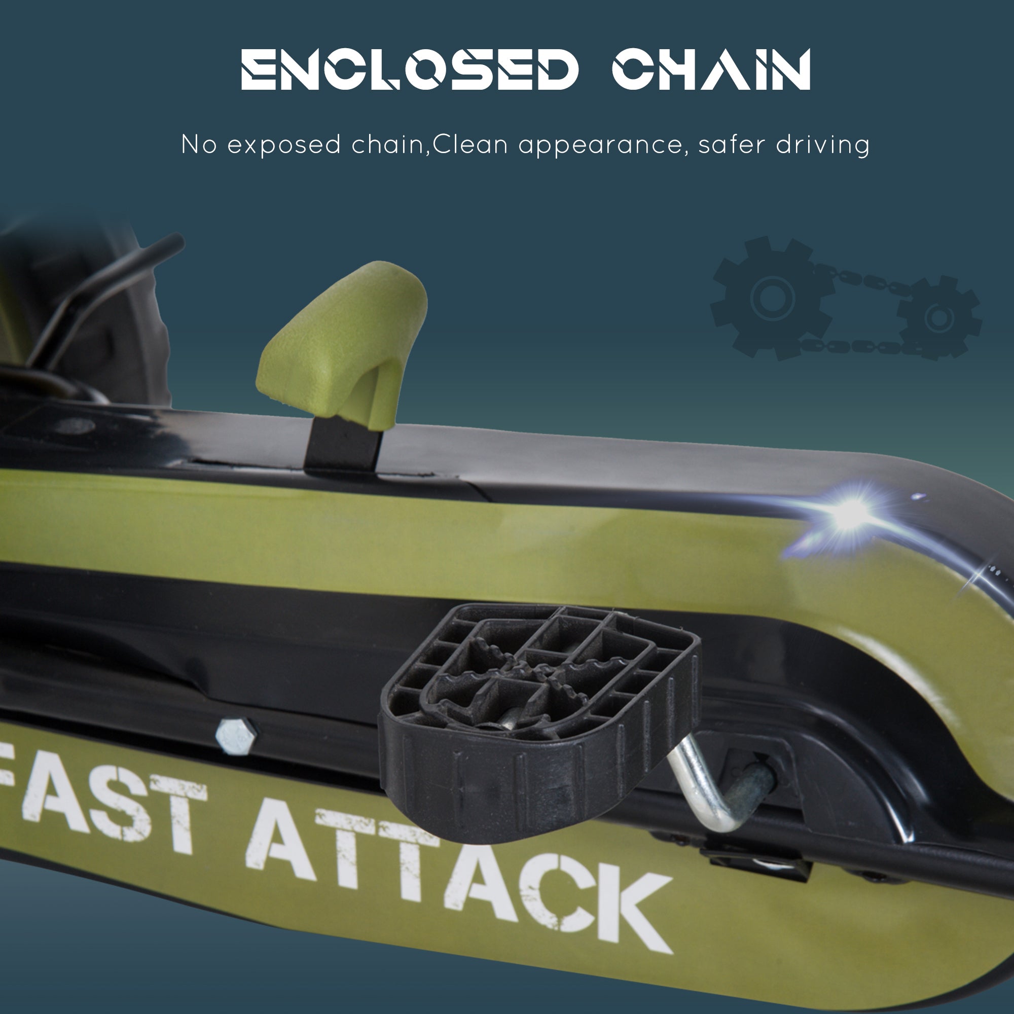 Kozy Kids Children Pedal Go Kart Ride On Racer Braking System Adjustable Seat Green