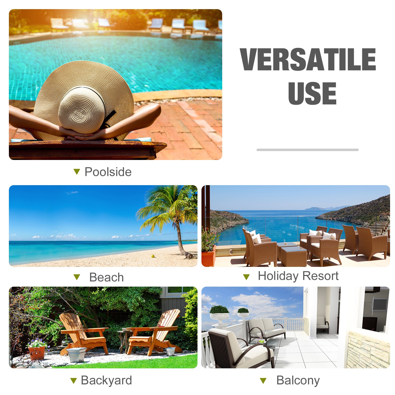 Kozy 2 Seater Rattan Lounger Adjustable Double Chaise Chair Loveseat w/ Cushion Black