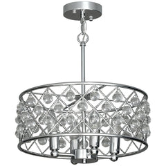 Kozy 51 Crystallite Four-Bulb Chandelier - Silver-Tone