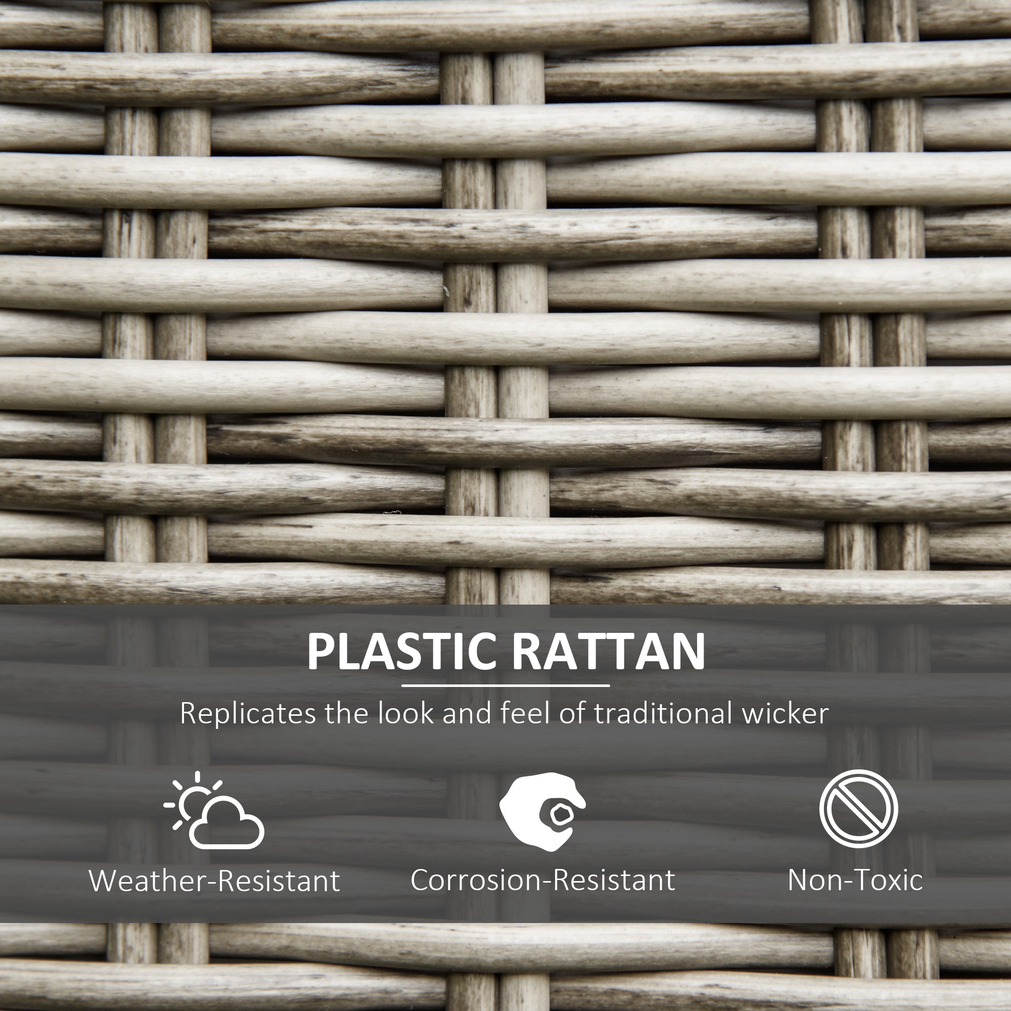 Kozy 5 Pieces Outdoor PE Rattan Round Garden Daybed with Cushions, Aluminium Patio Furniture Set Lounge Chair Conversation Sofa Set with Liftable Coffee Table and Protect Cover, Grey